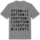 Mid Heather Gray t-shirt med Stendalen ordlek t-shirt