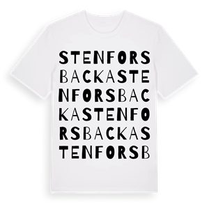 Stenforsbacka ordlek t-shirt – ekologisk bomull t-shirt från Pinshirt
