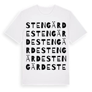 Stengärde ordlek t-shirt – ekologisk bomull t-shirt från Pinshirt