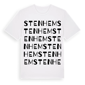 Stenhem ordlek t-shirt – ekologisk bomull t-shirt från Pinshirt