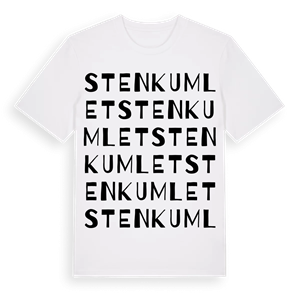 Stenkumlet ordlek t-shirt – ekologisk bomull t-shirt från Pinshirt