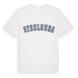 Stenlunda college t-shirt – ekologisk bomull t-shirt från Pinshirt