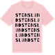 Pink Cotton t-shirt med Stenslund ordlek t-shirt