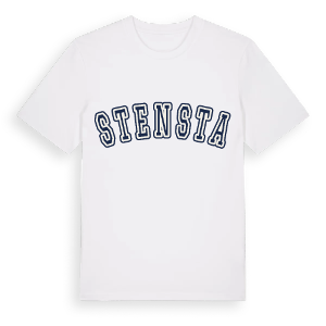 Stensta college t-shirt – ekologisk bomull t-shirt från Pinshirt