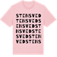Pink Cotton t-shirt med Stensved ordlek t-shirt