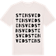 Vintage White t-shirt med Stensved ordlek t-shirt