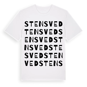 Stensved ordlek t-shirt – ekologisk bomull t-shirt från Pinshirt