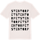 Vintage White t-shirt med Stentorpet ordlek t-shirt