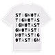 White t-shirt med Stigmota ordlek t-shirt