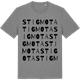 Mid Heather Gray t-shirt med Stigmota ordlek t-shirt