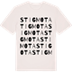 Vintage White t-shirt med Stigmota ordlek t-shirt