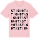 Pink Cotton t-shirt med Stigmota ordlek t-shirt