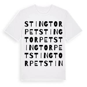 Stingtorpet ordlek t-shirt – ekologisk bomull t-shirt från Pinshirt