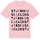 Pink Cotton t-shirt med Stjärnhusbacken ordlek t-shirt