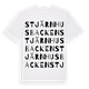 White t-shirt med Stjärnhusbacken ordlek t-shirt