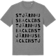 Mid Heather Gray t-shirt med Stjärnhusbacken ordlek t-shirt