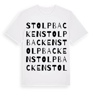 Stolpbacken ordlek t-shirt – ekologisk bomull t-shirt från Pinshirt