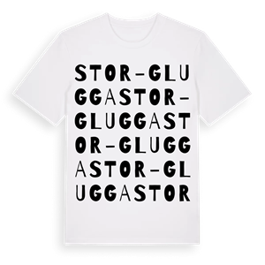 Stor-Glugga ordlek t-shirt – ekologisk bomull t-shirt från Pinshirt