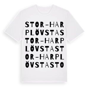Stor-Harplövsta ordlek t-shirt – ekologisk bomull t-shirt från Pinshirt