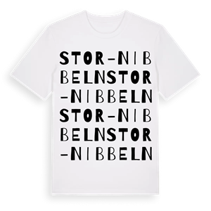 Stor-Nibbeln ordlek t-shirt – ekologisk bomull t-shirt från Pinshirt