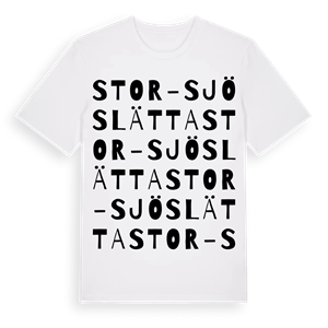 Stor-Sjöslätta ordlek t-shirt – ekologisk bomull t-shirt från Pinshirt
