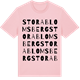 Pink Cotton t-shirt med Stora Blomsberg ordlek t-shirt