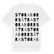 White t-shirt med Stora Borrsätra ordlek t-shirt