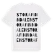 White t-shirt med Stora Finndalen ordlek t-shirt