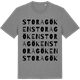Mid Heather Gray t-shirt med Stora Göken ordlek t-shirt