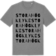 Mid Heather Gray t-shirt med Stora Högklyke ordlek t-shirt