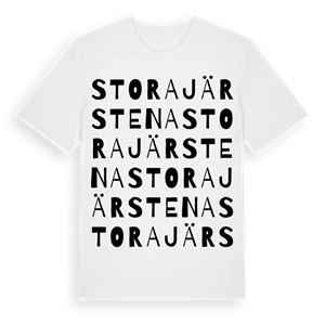 Stora Järstena ordlek t-shirt – ekologisk bomull t-shirt från Pinshirt