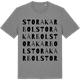 Mid Heather Gray t-shirt med Stora Karbol ordlek t-shirt