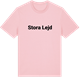 Pink Cotton t-shirt med Stora Lejd fetstil t-shirt