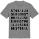 Mid Heather Gray t-shirt med Stora Ljusbrunn ordlek t-shirt