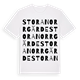 Stora Norrgärde ordlek t-shirt