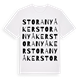 White t-shirt med Stora Nyåker ordlek t-shirt