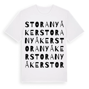 Stora Nyåker ordlek t-shirt – ekologisk bomull t-shirt från Pinshirt
