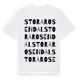 White t-shirt med Stora Rosendal ordlek t-shirt