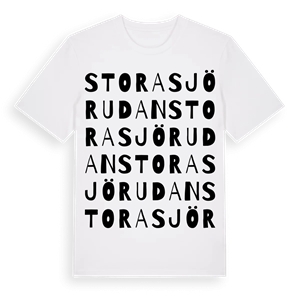 Stora Sjörudan ordlek t-shirt – ekologisk bomull t-shirt från Pinshirt