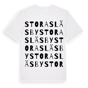 Stora Släsby ordlek t-shirt – ekologisk bomull t-shirt från Pinshirt