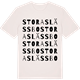 Vintage White t-shirt med Stora Slässbo ordlek t-shirt