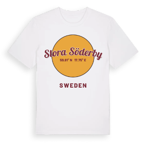 Stora Söderby cirkel t-shirt – ekologisk bomull t-shirt från Pinshirt