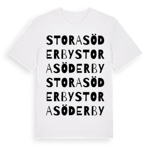 Stora Söderby ordlek t-shirt – ekologisk bomull t-shirt från Pinshirt