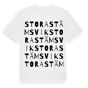 Stora Stämsvik ordlek t-shirt – ekologisk bomull t-shirt från Pinshirt