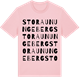 Pink Cotton t-shirt med Stora Unungeberg ordlek t-shirt