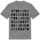 Mid Heather Gray t-shirt med Stora Unungeberg ordlek t-shirt