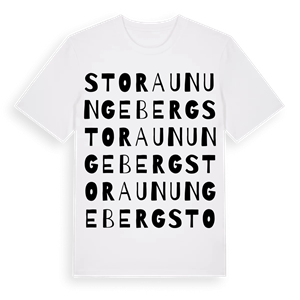 Stora Unungeberg ordlek t-shirt – ekologisk bomull t-shirt från Pinshirt