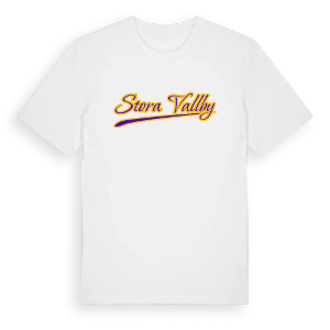 Stora Vallby baseball t-shirt – ekologisk bomull t-shirt från Pinshirt