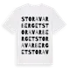 White t-shirt med Stora Varberget ordlek t-shirt