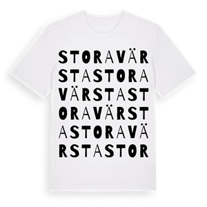 Stora Värsta ordlek t-shirt – ekologisk bomull t-shirt från Pinshirt